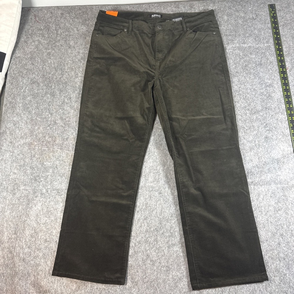 Buffalo David Bitton Nyla Women Brown Straight Leg Stretch Corduroy Pants 16/36